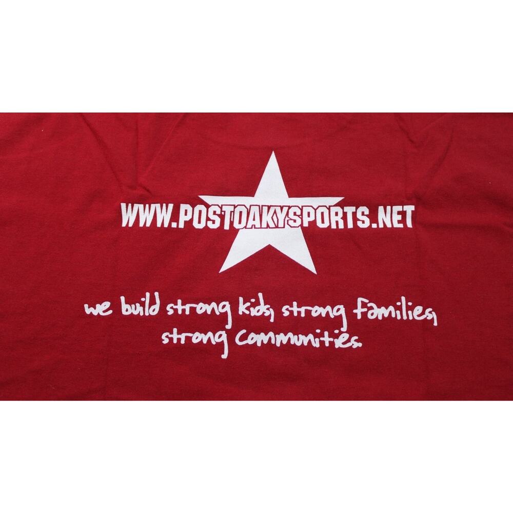Jerzees Basketball T-Shirt Heavyweight Mens 2XL Red Crew Neck Short Sleeve - Picture 4 of 9